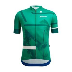 SANTINI Cyklistický dres s krátkým rukávem - DELTA BERG - zelená 4XL
