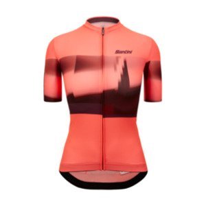 SANTINI Cyklistický dres s krátkým rukávem - MIRAGE - červená 2XL
