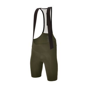 SANTINI Cyklistické kalhoty krátké s laclem - PLUSH - zelená M