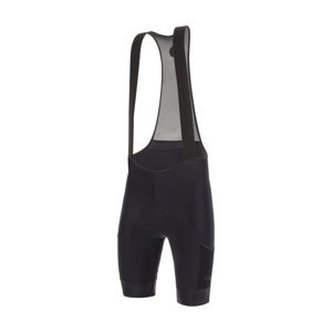 SANTINI Cyklistické kalhoty krátké s laclem - GRAVEL - černá 4XL