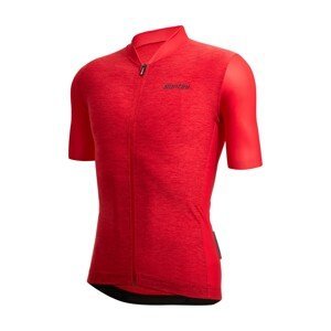 SANTINI Cyklistický dres s krátkým rukávem - COLORE PURO - červená L
