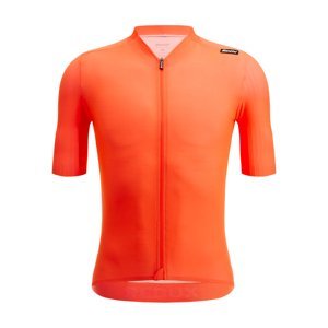 SANTINI Cyklistický dres s krátkým rukávem - REDUX SPEED - oranžová
