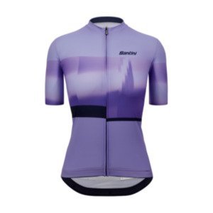 SANTINI Cyklistický dres s krátkým rukávem - MIRAGE - fialová 2XL