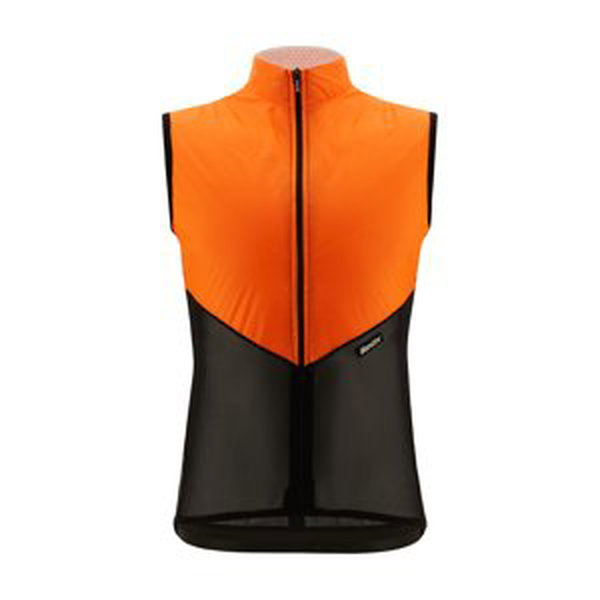 SANTINI Cyklistická vesta - REDUX LITE - oranžová/černá M