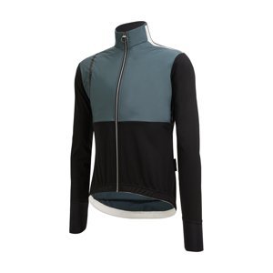 SANTINI Cyklistická zateplená bunda - VEGA ABSOLUTE - černá/šedá