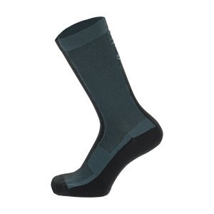 SANTINI Cyklistické ponožky klasické - PURO - zelená/černá XS-S