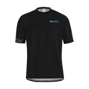 SANTINI Cyklistický dres s krátkým rukávem - SASSO - černá L