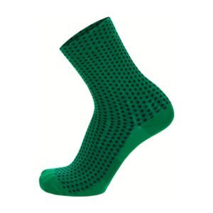 SANTINI Cyklistické ponožky klasické - SFERA - zelená/černá XS