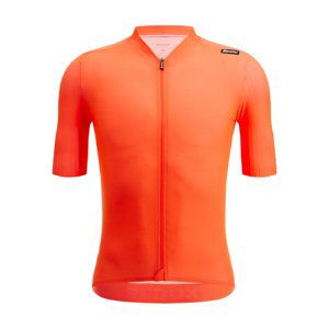 SANTINI Cyklistický dres s krátkým rukávem - REDUX SPEED - oranžová S