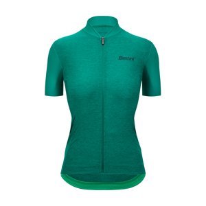 SANTINI Cyklistický dres s krátkým rukávem - COLORE PURO - zelená XS