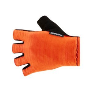 SANTINI Cyklistické rukavice krátkoprsté - CUBO - oranžová M