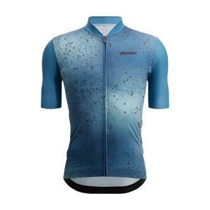 SANTINI Cyklistický dres s krátkým rukávem - FANGO - modrá XS