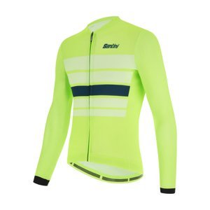 SANTINI Cyklistický dres s dlouhým rukávem zimní - ECOSLEEK BENGAL - světle zelená