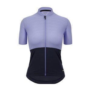 SANTINI Cyklistický dres s krátkým rukávem - COLORE RIGA - fialová/modrá 3XL