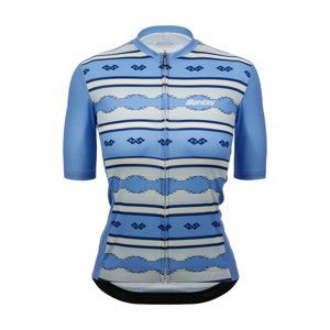 SANTINI Cyklistický dres s krátkým rukávem - PENDELTON  - modrá/bílá 3XL