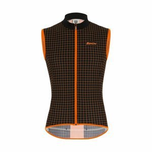 SANTINI Cyklistická vesta - NEBULA WIND - černá/oranžová S