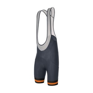 SANTINI Cyklistické kalhoty krátké s laclem - KARMA KINETIC - šedá
