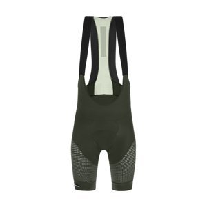 SANTINI Cyklistické kalhoty krátké s laclem - FRECCIA - zelená XL