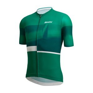 SANTINI Cyklistický dres s krátkým rukávem - MIRAGE - zelená XL