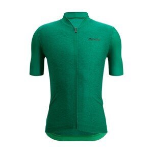 SANTINI Cyklistický dres s krátkým rukávem - COLORE PURO - zelená XS
