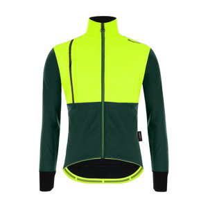 SANTINI Cyklistická voděodolná pláštěnka - VEGA ABSOLUTE - žlutá/zelená M