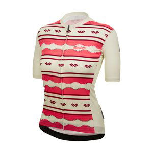SANTINI Cyklistický dres s krátkým rukávem - PENDELTON - červená/bílá L