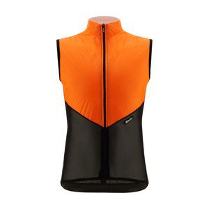 SANTINI Cyklistická vesta - REDUX LITE - oranžová/černá 3XL