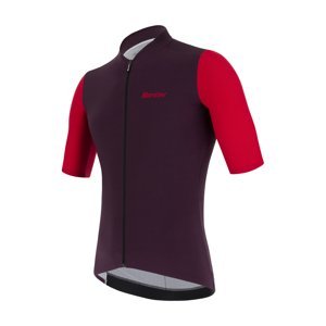 SANTINI Cyklistický dres s krátkým rukávem - REDUX VIGOR - fialová/červená 2XL