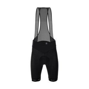 SANTINI Cyklistické kalhoty krátké s laclem - MAX CUBO - černá XS