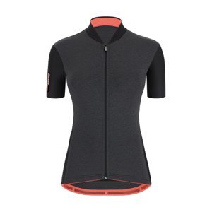 SANTINI Cyklistický dres s krátkým rukávem - COLORE - šedá/černá