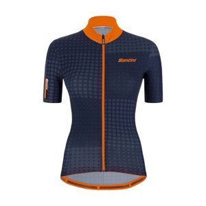 SANTINI Cyklistický dres s krátkým rukávem - TONO SFERA - modrá/oranžová