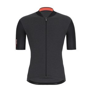 SANTINI Cyklistický dres s krátkým rukávem - JERSEY  - černá/šedá XS