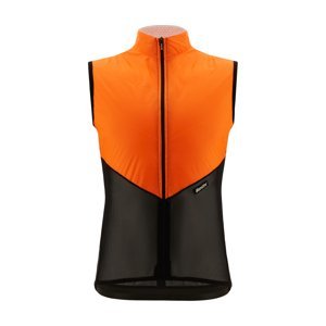 SANTINI Cyklistická vesta - REDUX LITE - oranžová/černá XS
