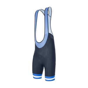 SANTINI Cyklistické kalhoty krátké s laclem - KARMA KINETIC - modrá