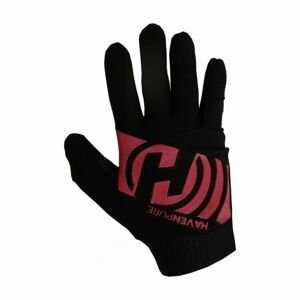 HAVEN Cyklistické rukavice dlouhoprsté - PURE - černá/růžová