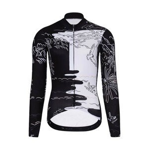 HOLOKOLO Cyklistický dres s dlouhým rukávem zimní - VENTURE LADY WINTER - bílá/černá S