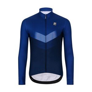 HOLOKOLO Cyklistický dres s dlouhým rukávem zimní - ARROW WINTER - modrá 6XL