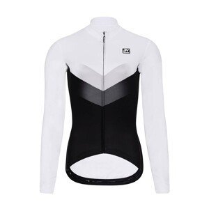 HOLOKOLO Cyklistický dres s dlouhým rukávem zimní - ARROW LADY WINTER - bílá/černá XL