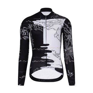 HOLOKOLO Cyklistický dres s dlouhým rukávem zimní - VENTURE LADY WINTER - bílá/černá XS