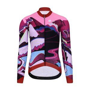 HOLOKOLO Cyklistický dres s dlouhým rukávem zimní - SUNSET LADY WINTER - vícebarevná 2XL