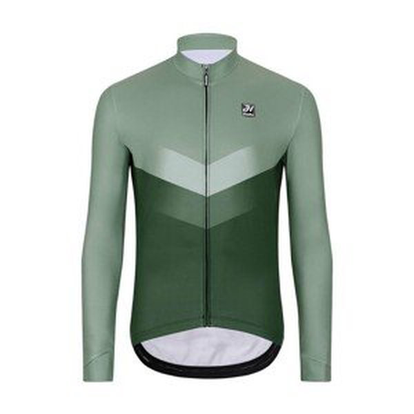 HOLOKOLO Cyklistický dres s dlouhým rukávem zimní - ARROW WINTER - zelená 4XL