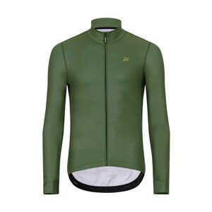HOLOKOLO Cyklistický dres s dlouhým rukávem zimní - PHANTOM WINTER - zelená 4XL