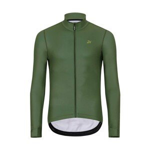 HOLOKOLO Cyklistický dres s dlouhým rukávem zimní - PHANTOM WINTER - zelená XS