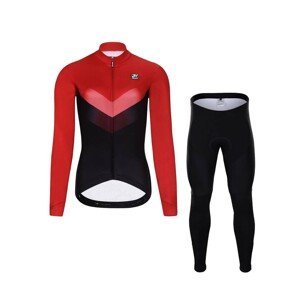 HOLOKOLO Cyklistický dlouhý dres a kalhoty - ARROW LADY WINTER - červená/černá