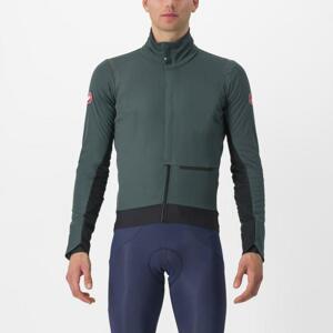 CASTELLI Cyklistická zateplená bunda - ALPHA DOPPIO RoS - zelená