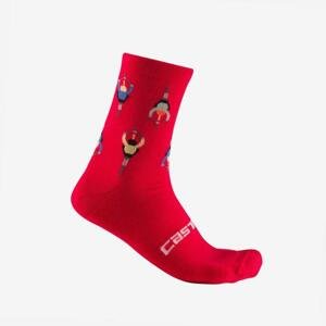 CASTELLI Cyklistické ponožky klasické - APPERITIVO - červená
