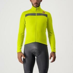 CASTELLI Cyklistický dres s dlouhým rukávem zimní - PURO 3 - světle zelená
