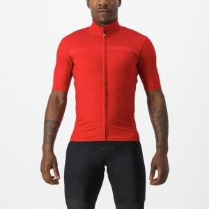 CASTELLI Cyklistický dres s krátkým rukávem - PRO THERMAL MID - červená S