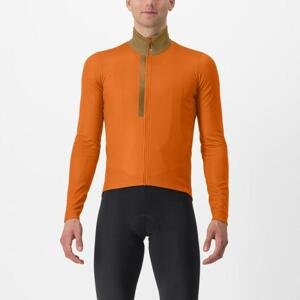 CASTELLI Cyklistický dres s dlouhým rukávem zimní - ENTRATA THERMAL - oranžová L
