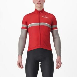 CASTELLI Cyklistický dres s dlouhým rukávem zimní - RETTA - červená XL